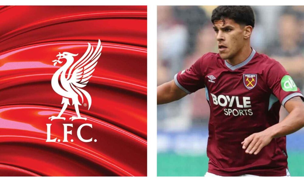 Liverpool logo Mateus Fernandes West Ham