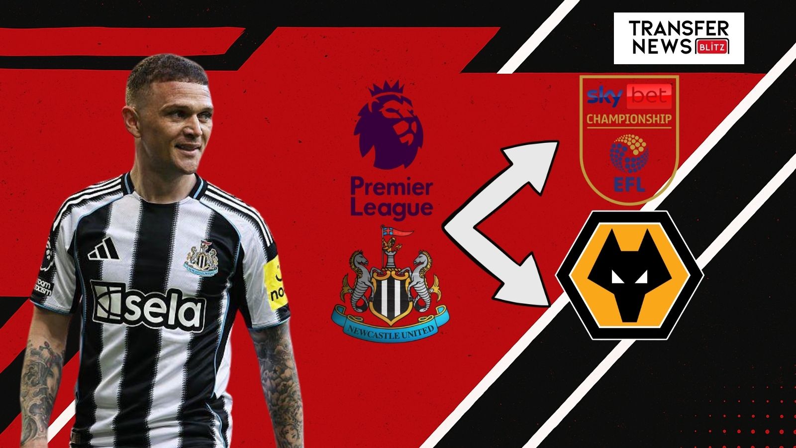 Newcastle defender Kieran Trippier to Wolves