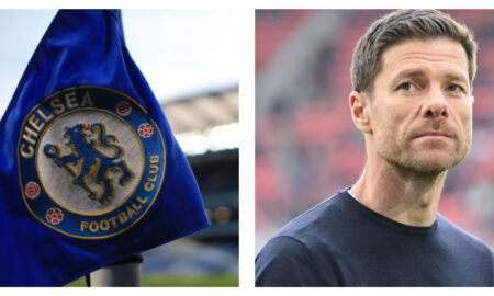 Chelsea corner flag & Xabi Alonso