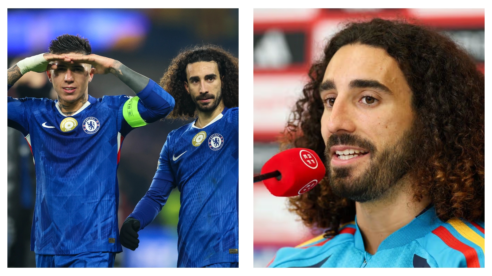 Chelsea's Enzo Fernandez & Real Madrid's Marc Cucurella
