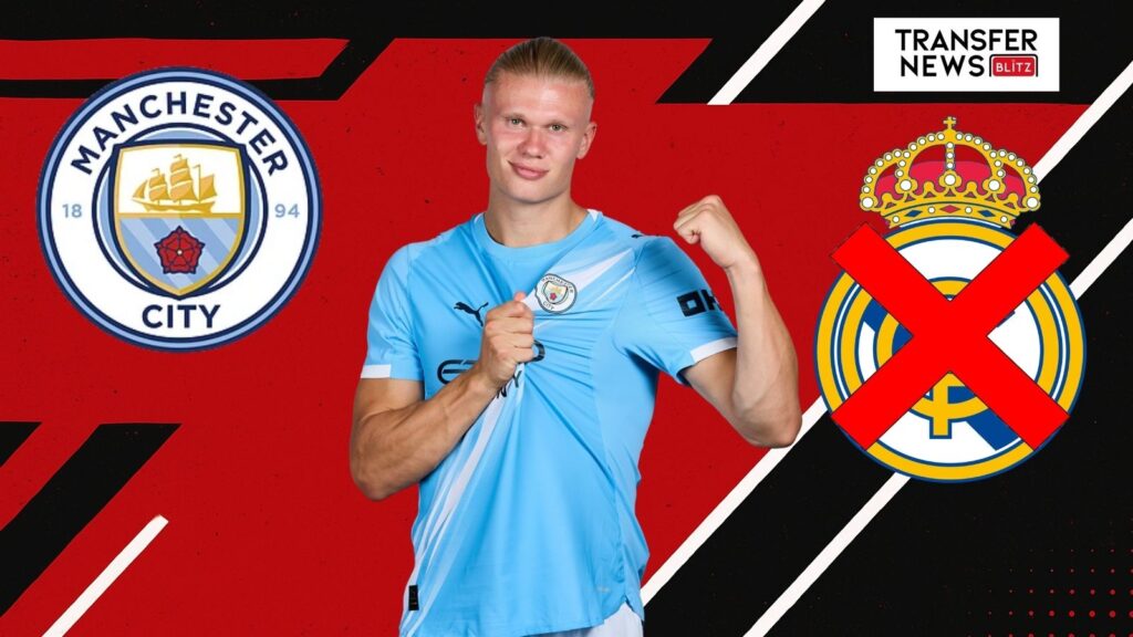 Erling Haaland, Manchester City & Real Madrid logo