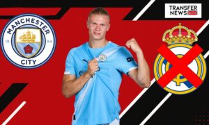 Erling Haaland, Manchester City & Real Madrid logo