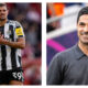 Newcastle's Bruno Guimaraes & Arsenal manager Mikel Arteta
