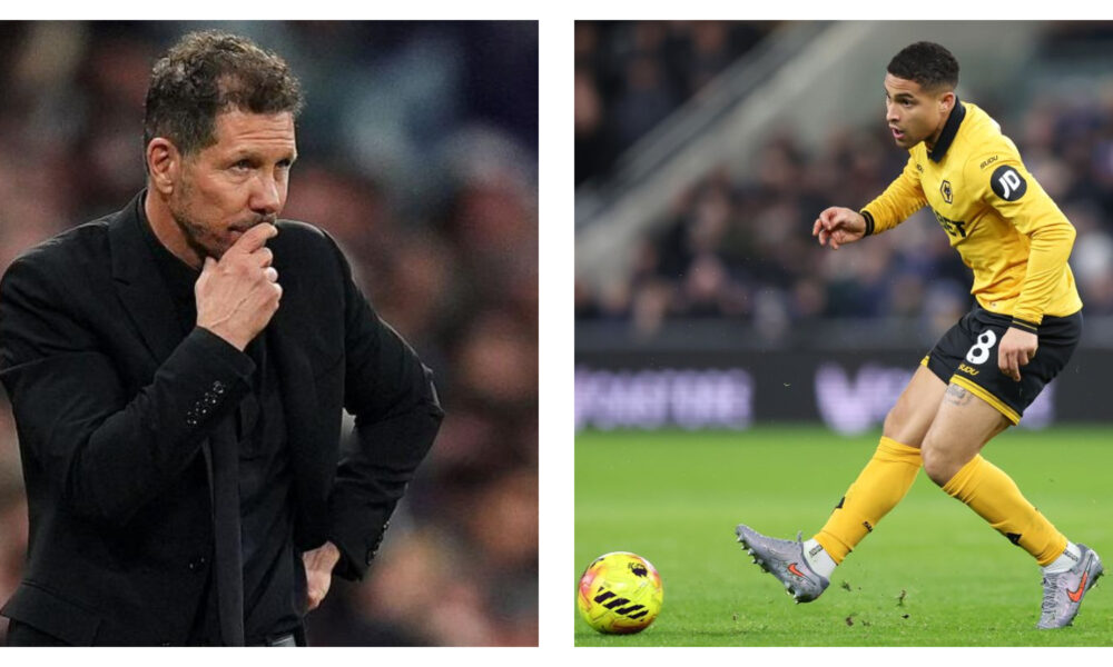 Diego Simeone, Atletico Madrid manager & Joao Gomes, Wolves