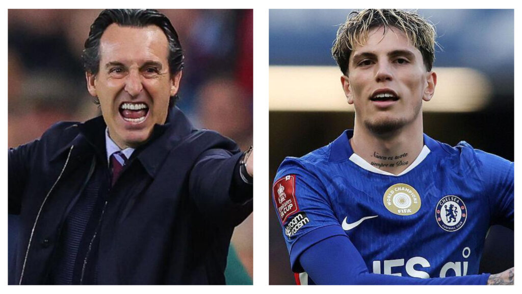 Unai Emery, Aston Villa head coach & Alejandro Garnacho, Chelsea transfer