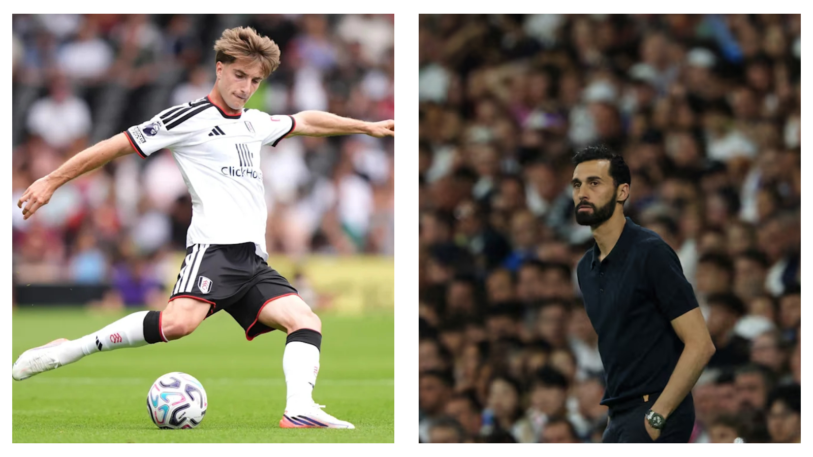 Alvaro Arbeloa Fulham head coach and Gonzalo García