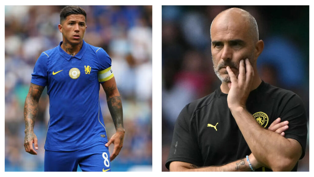 Enzo Fernandez, Chelsea & Manchester City head coach Enzo Maresca