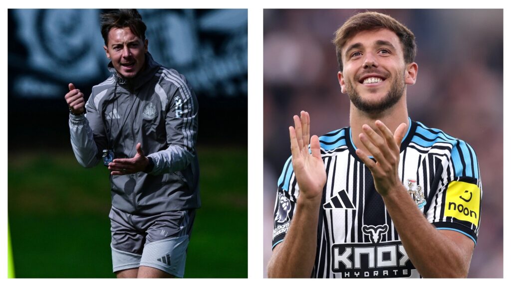 Nico Gonzalez and Matthias Jaissle of Newcastle